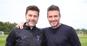 Beckham pays visit to Tottenham training ground
